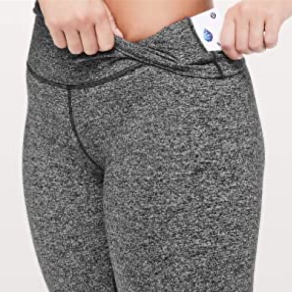 Lululemon Wunder Under High Rise Heathered Black - Picture 3 of 10